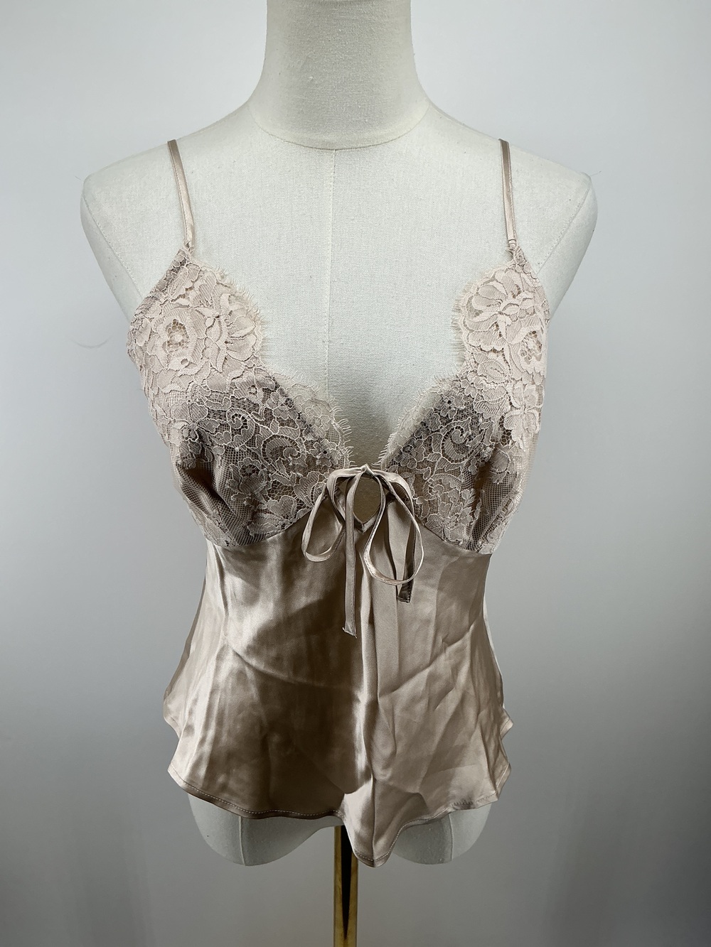 100% Washable Silk Lace Cutout Cami